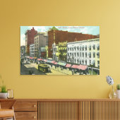 クリントン通りのメイン通り キャンバスプリント (インサイチュ (リビング))