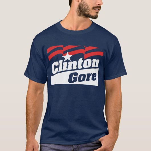 クリントン・ゴア1996年キャンペーンヴィンテージ1992年 Tシャツ (正面)