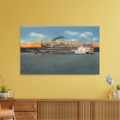 クリントン, IA - S.S.Presidentの見解 キャンバスプリント (インサイチュ (リビング))