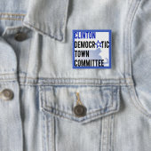 クリントンDTC正方形の折り襟略章 缶バッジ (インサイチュ)