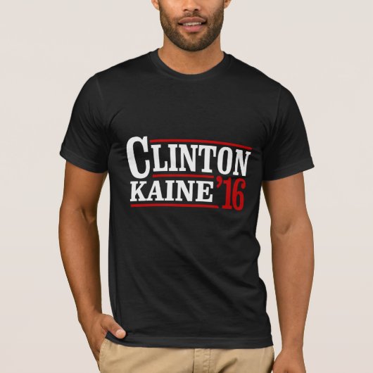 クリントンKaine 2016年-レトロの印 -- Tシャツ (正面)