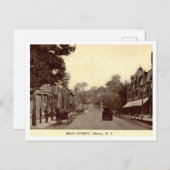 クリントンNJメイン通り1910年代ヴィンテージ ポストカード (正面/裏面)