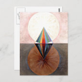 クリント – 白鳥12番、抽象芸術アートワーク ポストカード (正面/裏面)