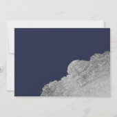 クリンポップ・アートのクフィズスクリプトブルーシルバーニューイーブ 招待状 (裏面)