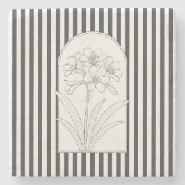 クリヴィアエレガントフラワーボタニカルストーンコースター ストーンコースター