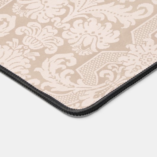 クリーエレガントビクトリアンム華美ダマスク デスクマット (コーナー)