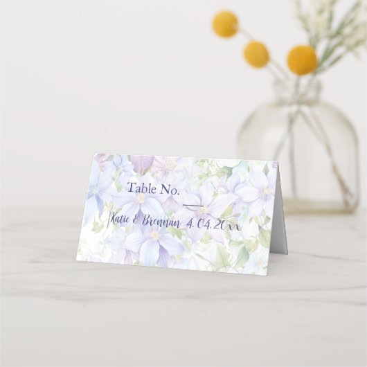 クリーエレガントマチス結婚属 プレイスカード (正面)