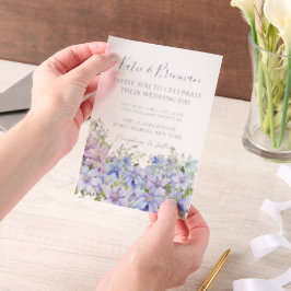 クリーエレガントマチス結婚属 ベラム紙招待状