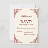 クリーエレガントムとブルゴーニュのイスラム教結婚教徒 出欠カード (正面)