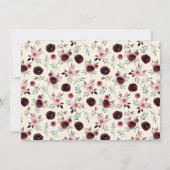 クリーエレガントムとブルゴーニュのフローラフォト結婚ズ セーブザデート (裏面)