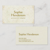 クリーエレガントムと金ゴールド華美作家 名刺 (正面/裏面)