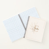 クリーエレガントムスクリプパーソナライズされたトモノグラムフローラ ノートブック (内部)