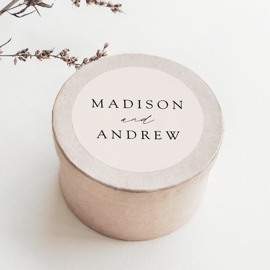 クリーエレガントムパーソナライズされた結婚ズ ラウンドシール