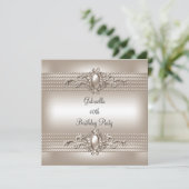 クリーエレガントムパール40th誕生日パーティー 招待状 (スタンド正面)