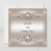 クリーエレガントムパール40th誕生日パーティー 招待状 (正面)