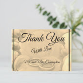 クリーエレガントムフローラとリングや輪ありがとうポストカード 招待状 (スタンド正面)