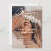 クリーエレガントムフローラボホ結婚の写真 招待状 (正面)