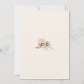 クリーエレガントムフローラボホ結婚の写真 招待状 (裏面)