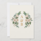 クリーエレガントムフローラムスリム結婚ズ 招待状 (裏面)