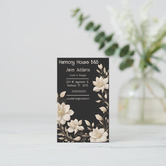 クリーエレガントムフローラリースB&B 名刺 (スタンド正面)