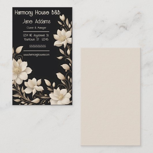 クリーエレガントムフローラリースB&B 名刺 (正面/裏面)