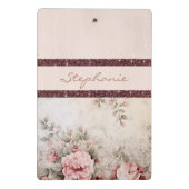 クリーエレガントムフローラ及びバラ金ゴールドストライプ ミニクリップボード (裏面)