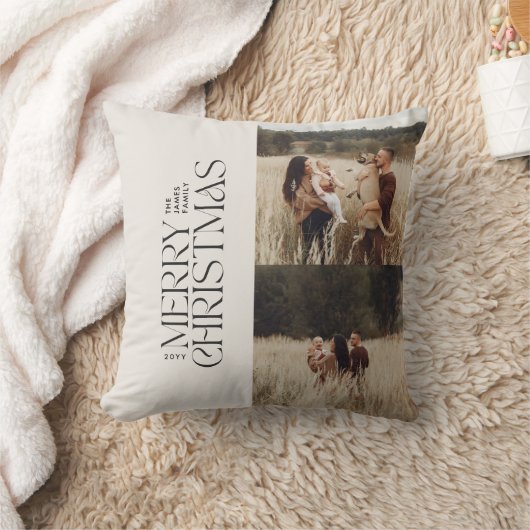 クリーエレガントムブラックのモダンミニマル写真 クッション (ブランケット)