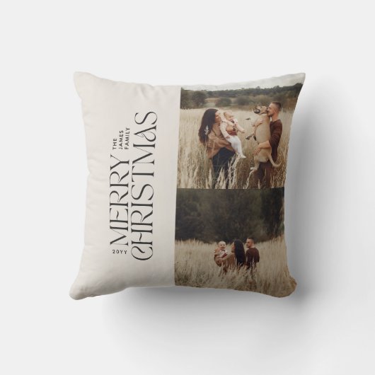 クリーエレガントムブラックのモダンミニマル写真 クッション (裏面)