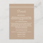 クリーエレガントムモダントープ結婚の詳細 エンクロージャーカード (正面)