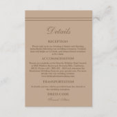 クリーエレガントムモダントープ結婚の詳細 エンクロージャーカード (正面)