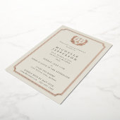 クリーエレガントムロースクール卒業党 箔招待状 (回転した状態)