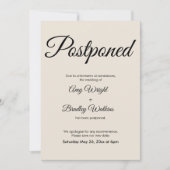 クリーエレガントム延期結婚の発表 招待状 (正面)