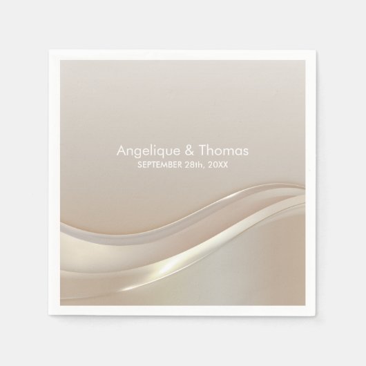 クリーエレガントム結婚ズ スタンダードカクテルナプキン (正面)