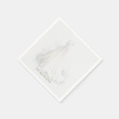 クリーエレガントム結婚・ドレスブライダルシャワー スタンダードカクテルナプキン (角)