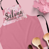 クリーエレガントム赤面ピンクフローラメイクアップアーティスト エプロン