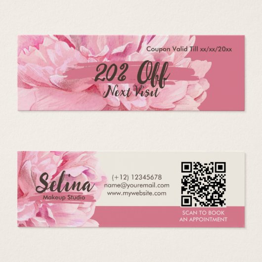 クリーエレガントム赤面ピンクフローラメイクアップスタジオ (正面&裏面)