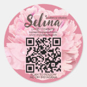 クリーエレガントム赤面ピンクフローラメイクアップスタジオ ラウンドシール (正面)