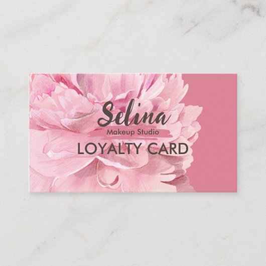 クリーエレガントム赤面ピンクフローラメイクアップスタジオ ロイヤリティカード (正面)