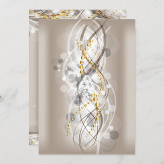 クリーエレガントム金ゴールドダイヤモンドジュエルパーティー長 招待状