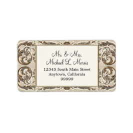 クリーエレガントム金ゴールドバロ結婚ーク差出人住所 ラベル