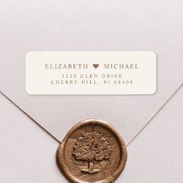 クリーエレガントム金ゴールド結婚差出人住所 ラベル