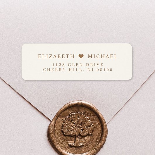 クリーエレガントム金ゴールド結婚差出人住所 ラベル