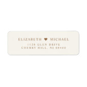 クリーエレガントム金ゴールド結婚差出人住所 ラベル (正面)