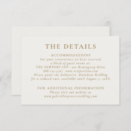 クリーエレガントム金ゴールド結婚詳細 エンクロージャーカード