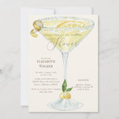 クリーエレガントム&イエローリモンチェロウェディングシャワー 招待状 (正面)