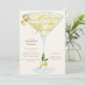 クリーエレガントム&イエローリモンチェロウェディングシャワー 招待状 (スタンド正面)