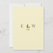 クリーエレガントム&イエローリモンチェロウェディングシャワー 招待状 (裏面)