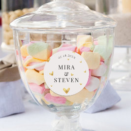 クリーエレガントム・ゴールデン結婚ハート ラウンドシール