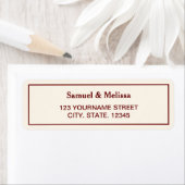 クリーエレガントム&バーガン結婚ディ ラベル (インサイチュ)