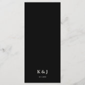 クリーエレガントム&ブラックモダンの結婚ディナー・メニュー メニュー (裏面)